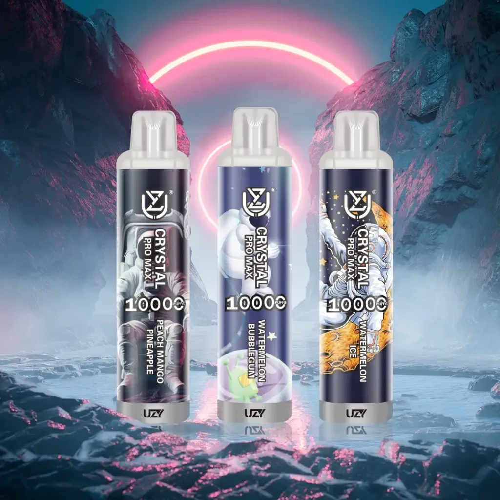 UZY Crystal Pro Max 10000 Rookwolken Wegwerpvape-pen met 650mAh-batterij Type C Oplaadbaar RGB-ontwerp beschikbaar Groothandel Nicotine 0 2 3 5 4