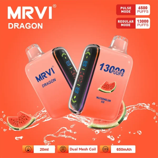 100 Original Mrvi Dragon 13000 Puffs Vaping 20ml E Liquid Dual Mesh Coil hulgimüük ühekordselt kasutatav Vape 7