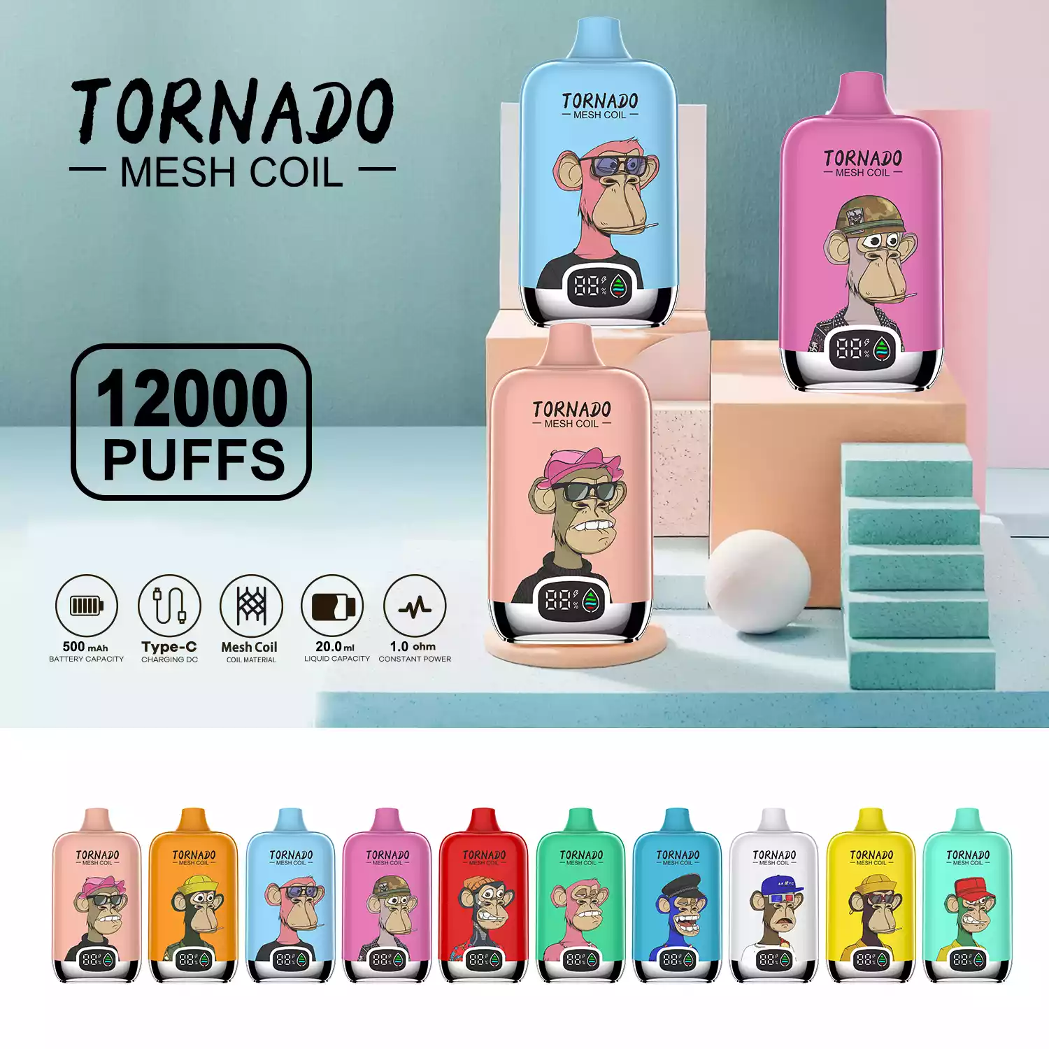 Aupo TORNADO 12000 Puffs 2% Factory Wholesale Wide Selection of Flavors for a New Vaping Experience