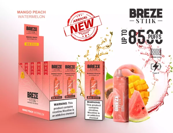 Breze Stiik BS 8500 Puffs оптом от источника Новые варианты вкуса для улучшения впечатлений от парения 7 в масштабе 1