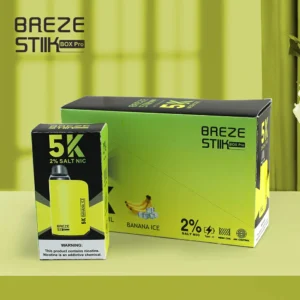 Breze Stiik Box Pro 5000 Puffs Stylo vape jetable haut de gamme avec bobine en maille et débit d'air réglable Capacité 12 ml 2 5 Nicotine 9