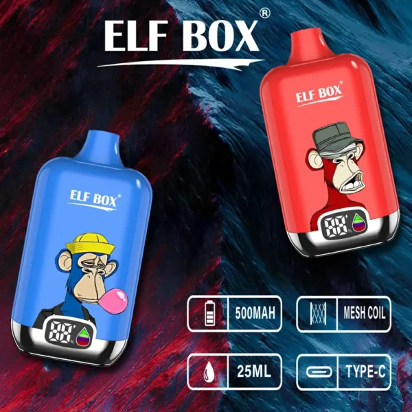 ELF BOX Digital 12000 Puffs Sigarette elettroniche monouso Tecnologia bobina a rete Vendita all'ingrosso direttamente dalla fabbrica con diverse opzioni di sapore