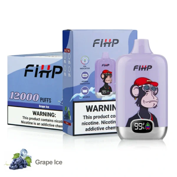 FIHP Shisha Hookah 12000 Puffs pero za enkratno uporabo Vape Pen 20 ml E Liquid polnilna baterija 650 mAh za veleprodajo 3