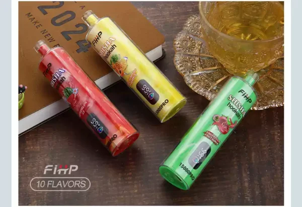 FIHP Shisha Hookah 15000 Puffs Factory Wholesale ampla seleção de sabores para uma nova experiência de vaporização