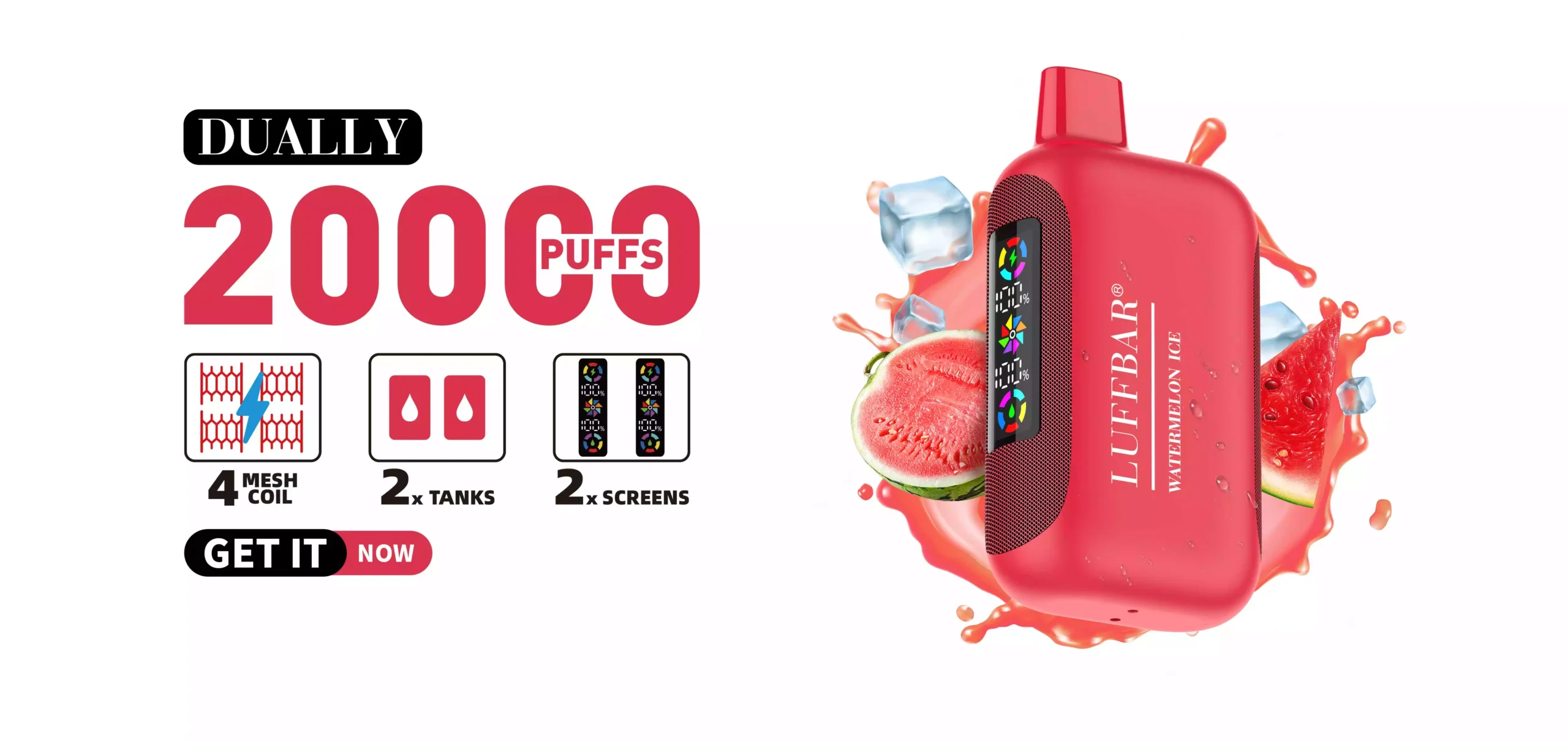 LuffBar Dually 20000 Puffs, hulgimüük ühekordselt laetav vape, hulgi 5% Nikotiin 850 mAh 18 maitset 2024 Uus (20)