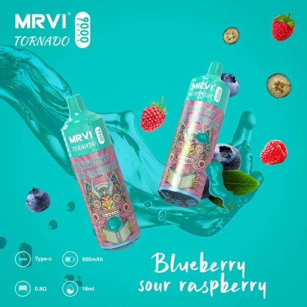 Mrvi Tornado 9000 Puffs 18ml Mesh Coil Vaporizator reîncărcabil țigară En-gros Vape Pen 5