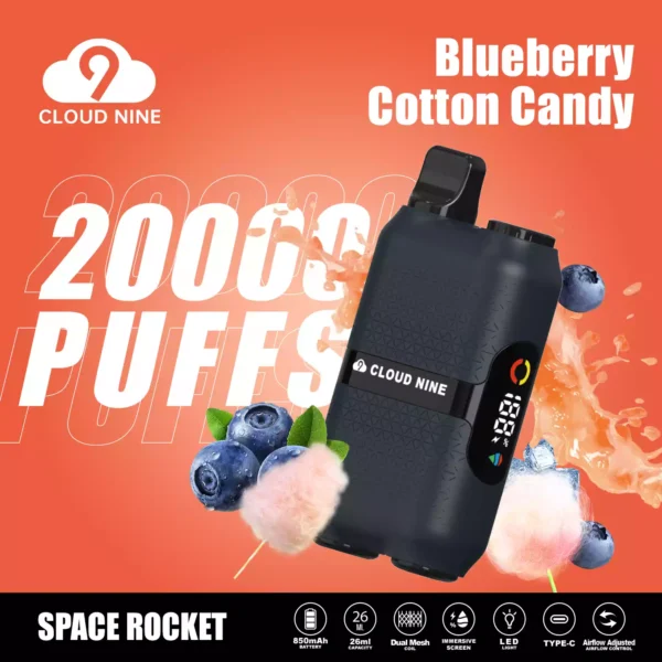 CLOUD NINE D33 20000 Puffs Ühekordselt kasutatavad Vapes Mesh Coil hulgimüük lähtetehasest, mis sisaldab uusimaid tooteid ja erinevaid maitseid Nikotiin 5%