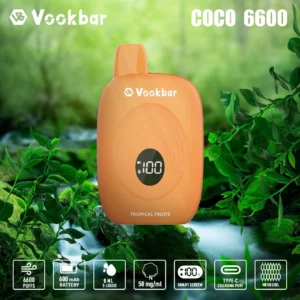 Vookbar COCO 6600 originale di fabbrica Vapes usa e getta all'ingrosso 3 Ricaricabile a basso contenuto di nicotina Digital Smart Sc 3