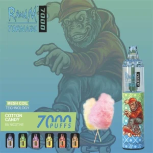 RandM Tornado 7000 Puffs 0 2 3 5 Confezione a basso contenuto di nicotina Acquista penne per vaporizzatori usa e getta all'ingrosso 5