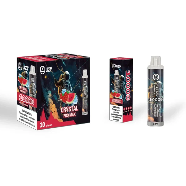 UZY Crystal Pro Max 10000 Puffs Vape-penna för engångsbruk med 650mAh batterityp C Uppladdningsbar RGB-design Tillgänglig i grossisthandel Nikotin 0 2 3 5 3