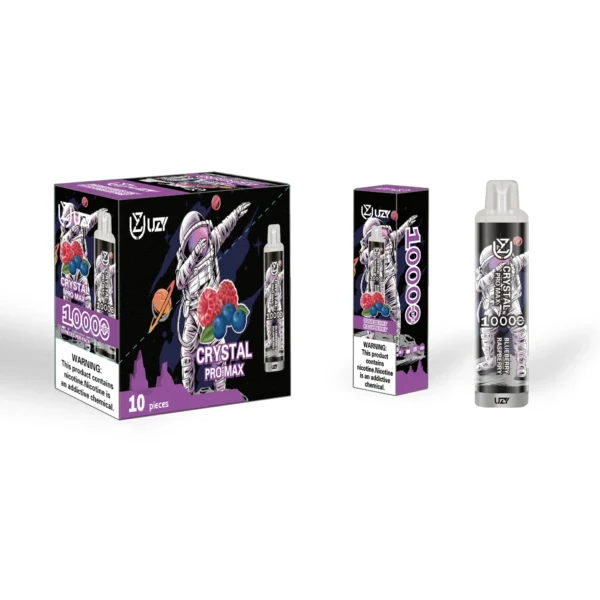 UZY Crystal Pro Max 10000 Puffs Vape-penna för engångsbruk med 650mAh batterityp C Uppladdningsbar RGB-design Tillgänglig i grossisthandel Nikotin 0 2 3 5 6