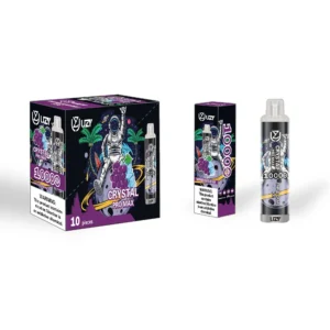 UZY Crystal Pro Max 10000 Puffs Vape-penna för engångsbruk med 650mAh batterityp C Uppladdningsbar RGB-design Tillgänglig grossist Nikotin 0 2 3 5 9