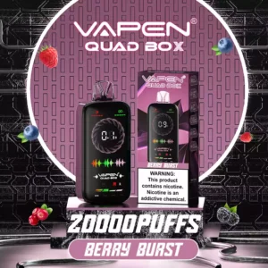 VAPEN QUAD BOX 20000 PUFF Flusso d'aria regolabile Ricaricabile 2 5 Basso contenuto di nicotina Vape monouso all'ingrosso Display a schermo intero 14