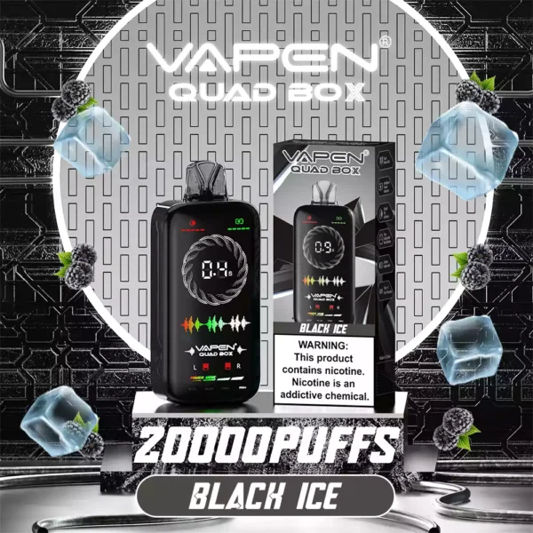 VAPEN QUAD BOX 20000 PUFF Flusso d'aria regolabile Ricaricabile 2 5 Basso contenuto di nicotina Vape monouso all'ingrosso Display a schermo intero 15