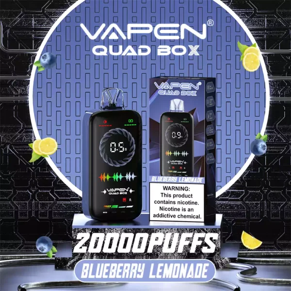 VAPEN QUAD BOX 20000 PUFF Flusso d'aria regolabile Ricaricabile 2 5 Basso contenuto di nicotina Vape monouso all'ingrosso Display a schermo intero 16