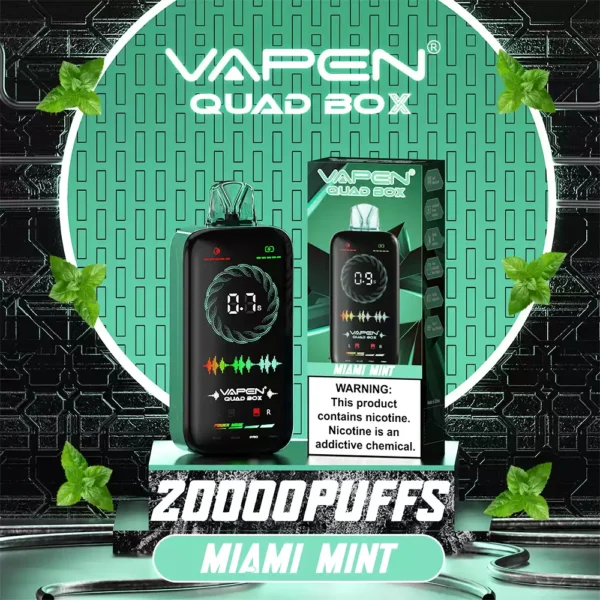 VAPEN QUAD BOX 20000 PUFF Flusso d'aria regolabile Ricaricabile 2 5 Basso contenuto di nicotina Vape monouso all'ingrosso Display a schermo intero 17