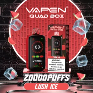 VAPEN QUAD BOX 20000 PUFF Flusso d'aria regolabile Ricaricabile 2 5 Basso contenuto di nicotina Vape monouso all'ingrosso Display a schermo intero 18