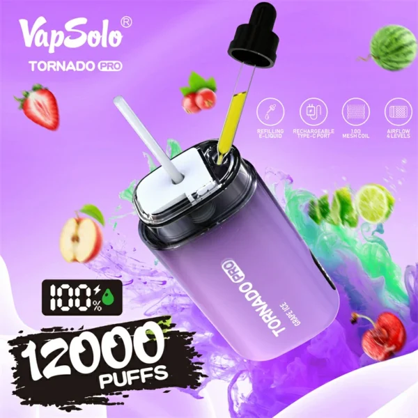 Vapsolo Tornado Pro 12000 Puffs 14