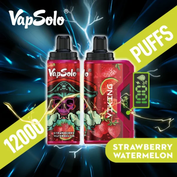 Vapsolo Viking 12000 Bladerdeeg Wegwerpvape 2% 5% LCD-scherm met laag nicotinegehalte Bulkaankoop rechtstreeks van de fabriek Verschillende smaakkeuzes