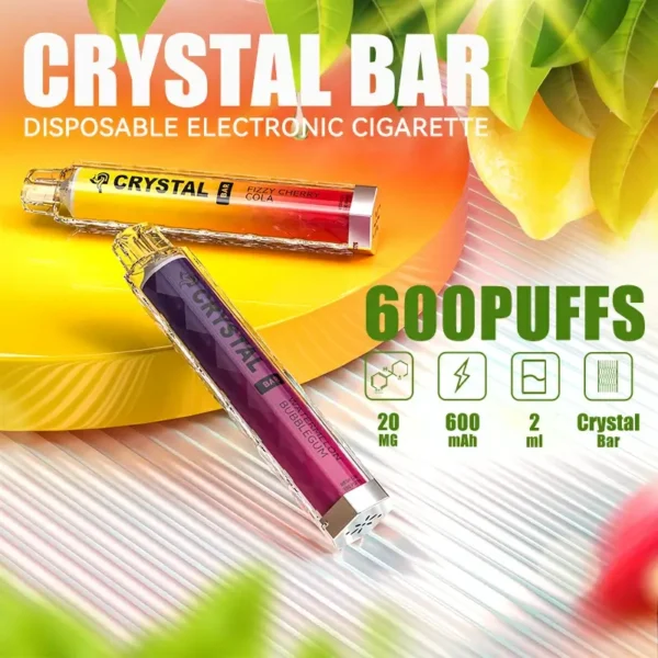 Wholesale MYDE Crystal Bar 600 Puffs Disposable Vape Pen with Mesh Coil 2ml 20mg Nicotine 10 Flavor Options 4