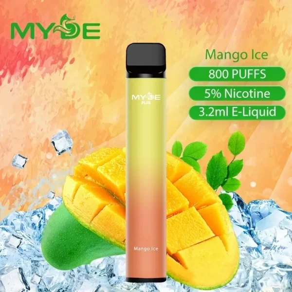 MYDE Plus 800 bouffées 550mAh 0% 2% 5% Nicotine Multi Saveur Vapes en gros pour tous les utilisateurs