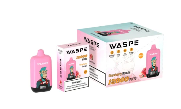 Comerț cu ridicata Waspe 12000 Puffs Cutie digitală Pen Vape de unică folosință cu afișaj LCD Capacitate 20 ml Bobină de plasă Niveluri multiple de nicotină 0 2 3 5 1