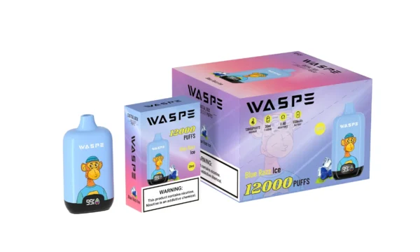 Comerț cu ridicata Waspe 12000 Puffs Cutie digitală Pen Vape de unică folosință cu afișaj LCD Capacitate 20 ml Bobină de plasă Niveluri multiple de nicotină 0 2 3 5 11