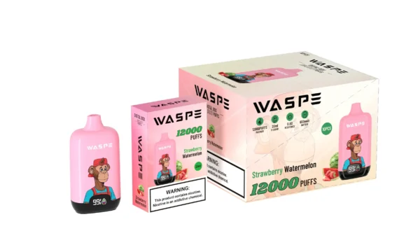 Comerț cu ridicata Waspe 12000 Puffs Cutie digitală Pen Vape de unică folosință cu afișaj LCD Capacitate de 20 ml Bobină de plasă Niveluri multiple de nicotină 0 2 3 5 14