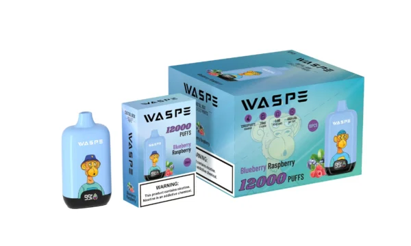 Comerț cu ridicata Waspe 12000 Puffs Cutie digitală Pen Vape de unică folosință cu afișaj LCD Capacitate 20 ml Bobină de plasă Niveluri multiple de nicotină 0 2 3 5 15