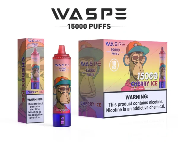 Comerț cu ridicata Waspe 15000 Puffs Pen Vape de unică folosință cu 22 ml E-Lichid 850mAh baterie reîncărcabilă și afișaj LCD Disponibil în 0 2 3 5 Nivele de nicotină 11