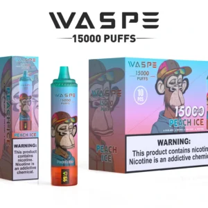 Comert cu ridicata Waspe 15000 Puffs Pen Vape de unică folosință cu 22 ml E-Lichid 850mAh baterie reîncărcabilă și afișaj LCD Disponibil în 0 2 3 5 Nivele de nicotină 12