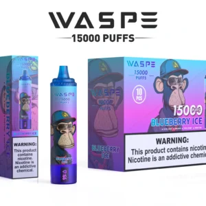 Comerț cu ridicata Waspe 15000 Puffs Pen Vape de unică folosință cu 22 ml E-Lichid 850mAh baterie reîncărcabilă și afișaj LCD Disponibil în 0 2 3 5 Nivele de nicotină 13