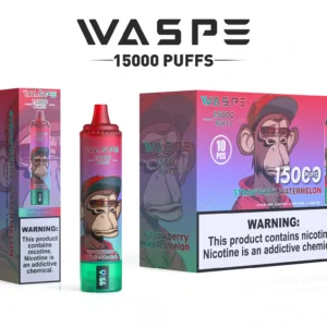 Comerț cu ridicata Waspe 15000 Puffs Pen Vape de unică folosință cu 22 ml E-Lichid 850mAh baterie reîncărcabilă și afișaj LCD Disponibil în 0 2 3 5 Nivele de nicotină 14