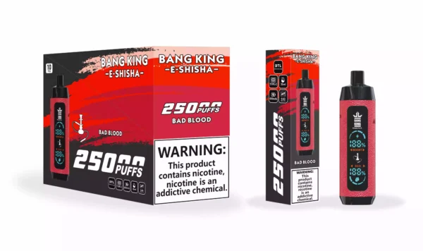 Bang King 25000 Puffs -nahkakotelo Factory -suora tukkumyynti useita makuja parantamaan höyrystyskokemustasi 8 skaalattuna