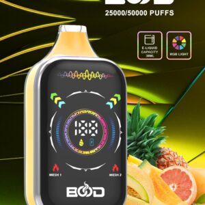 Uuenduslik tehnoloogia Bood Pulse Pro 50K hulgimüügi ühekordselt kasutatav vape 850mAh laetav aku 38ml E vedela võrgusilma mähis 0 2 5 Nicotine Direct tehase müük 11