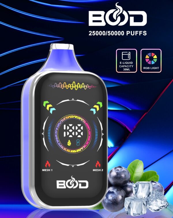 Uuenduslik tehnoloogia Bood Pulse Pro 50K hulgimüügi ühekordselt kasutatav vape 850mAh laetav aku 38ml E vedela võrgusilma mähis 0 2 5 Nicotine Direct tehase müük 14