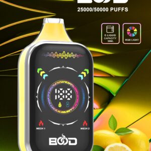 Uuenduslik tehnoloogia Bood Pulse Pro 50K hulgimüük ühekordselt kasutatav vape 850mAh laetav aku 38ml E vedela võrgusilma mähis 0 2 5 Nicotine Direct tehase müük 15