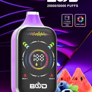 Uuenduslik tehnoloogia Bood Pulse Pro 50K hulgimüügi ühekordselt kasutatav vape 850mAh laetav aku 38ml E vedela võrgusilma mähis 0 2 5 Nicotine Direct tehase müük 16