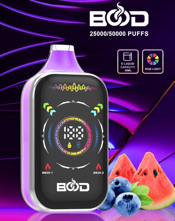 Uuenduslik tehnoloogia Bood Pulse Pro 50K hulgimüügi ühekordselt kasutatav vape 850mAh laetav aku 38ml E vedela võrgusilma mähis 0 2 5 Nicotine Direct tehase müük 16