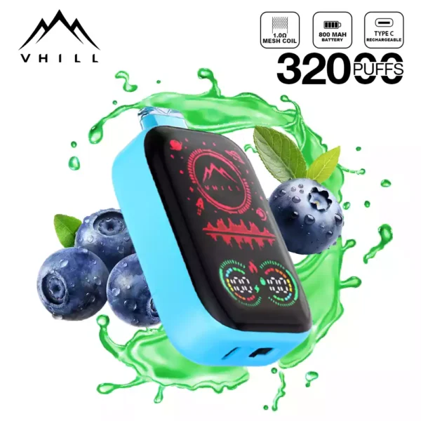 Latest Model Vhill FULL SCREEN 32000 Puffs with 5 Nicotine and 1.0 Ohm Mesh Coil–Wholesale Bulk Purchase Available 9