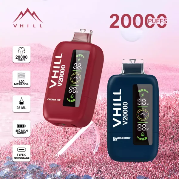 New VHILL 20000 Puffs Disposable Vape with 5% Nicotine Rechargeable with TYPE-C Charging Bulk Purchase Available (2)