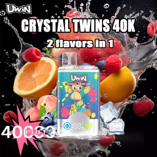 Premium Uwin Twins Crystal 40k Puffs Disposable Vape 30ml 850mAh Battery Large Capacity Wholesale Direct Supply From Manufacturer 2