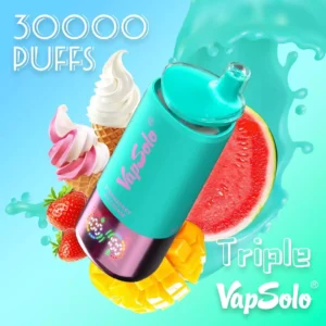 Kvaliteet hea vapsolo kolmekordse 30k puffs ühekordselt kasutatav vape 650mAh aku 0% 2% 3% 5% NICOTIIN PIKA AKU LIIGE LEVIVÕIME