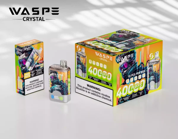 Trendiv herilane Crystal 40000 Puffs ühekordselt kasutatav vape 32ml E vedelik 850 mAh akuga 0 2 5 Nikotiin on saadaval hulgimüügiks kasutatav Vape Direct tehase ost 37