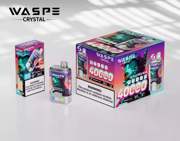 Trendiv herilane Crystal 40000 Puffs ühekordselt kasutatav vape 32ml E vedelik 850 mAh akuga 0 2 5 Nikotiin saadaval hulgimüügiks kasutatav Vape Direct tehase ost 40