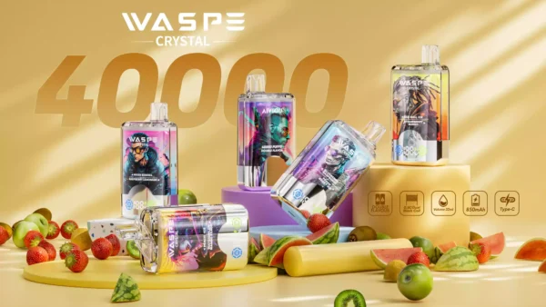 Trending Waspe Crystal 40000 Puffs Disposable Vape 32ml E-liquid with 850 mAh Battery 0% 2% 5% Nicotine Available for Wholesale Disposable Vape Direct Factory Purchase (45)