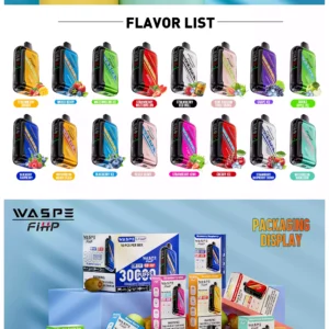 Value For Money WASPE FW 30000 PUFFS Disposable Vape With 0 Percent 2 Percent 5 Percent Nicotine 850mAh Battery 28ml ELiquid Adjustable Airflow Direct Factory Wholesale (15)