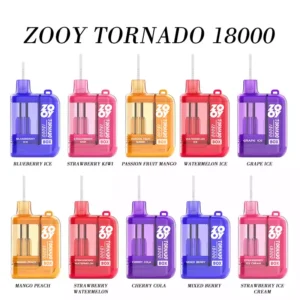 Best-Selling ZOOY TORNADO 18000 Puffs Disposable Vape with 650mAh Battery Type-C Fast Charging Adjustable Airflow and Vibrant 3-Color RGB Light Bulk Purchase (4)
