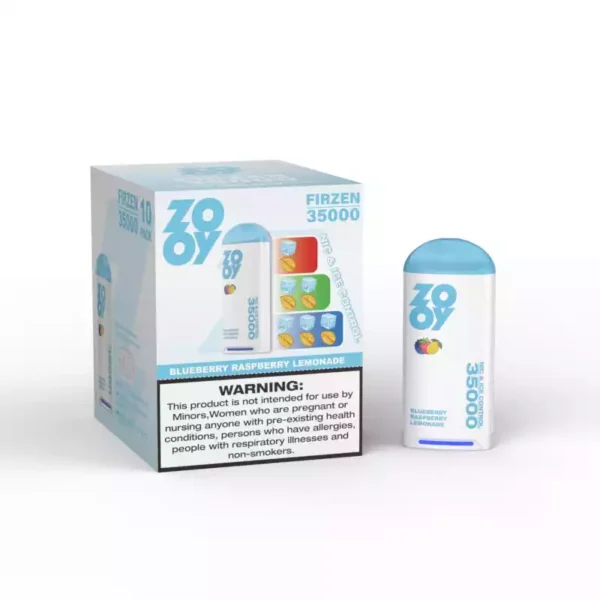 Best Selling Zooy Firzen 35000 Puffs Disposable Vape With 650mAh Battery 10 Plus 10 Dual Mesh Coil Three Color RGB Light Adjustable Ice And Nicotine Levels Type C Rechargeable Wholesale 7