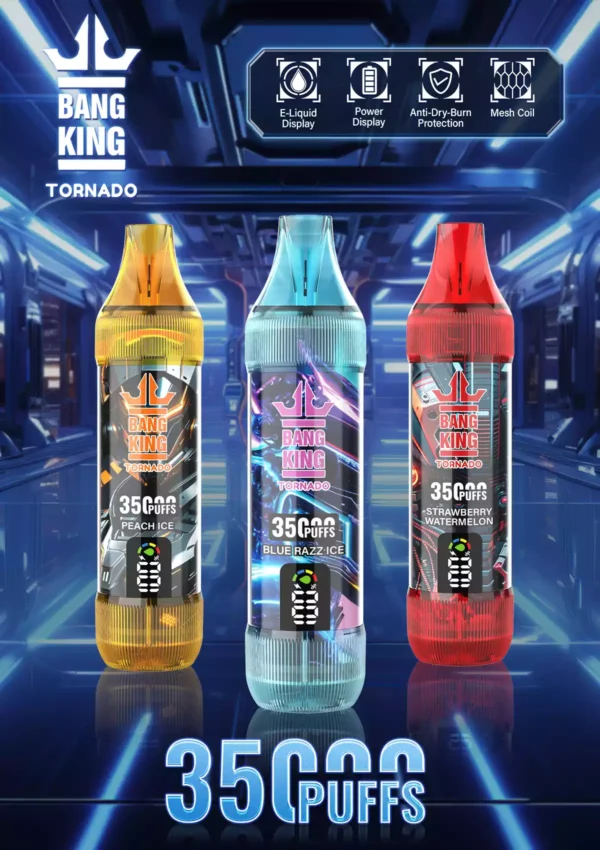 Bulk Purchase BANG KING 35000 Puffs Disposable Vape with Multiple Nicotine Strengths Available with 23ml E Liquid Direct From Manufacturer 12